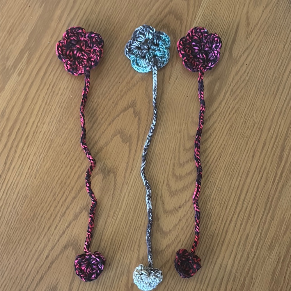 Hand crochet Bookmark with heart